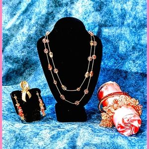 Valentine's Jewelry set 8pc Set Pink